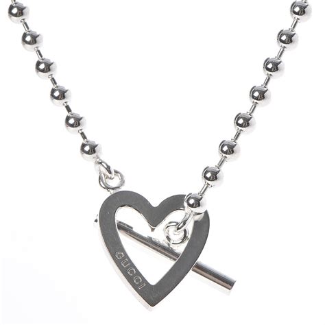 gold gucci charms|gucci sterling silver heart necklace.